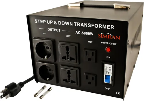 Vista 9 de Simran AC-100, transformador elevador/reductor de tensión 110 V/220 V