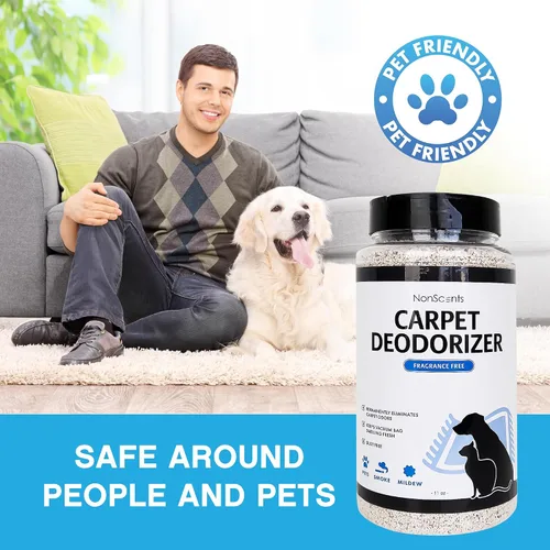 Vista 3 de NonScents Eliminador de olores para alfombras y alfombras, desodorante de alfombras para mascotas seguro y sin fragancia, neutralizador de olores