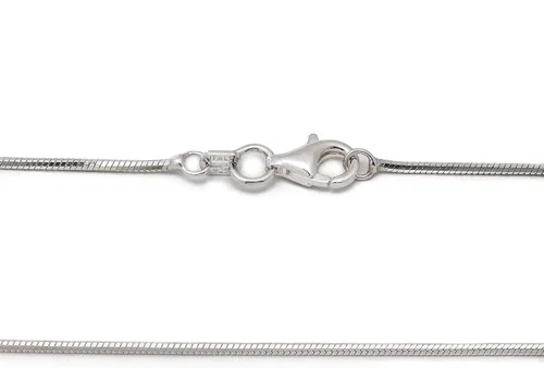 Vista 7 de Cadena italiana estilo serpiente de 8 caras para mujer, de plata esterlina 925 de 1o 1.6mm con cierre de mosquetón