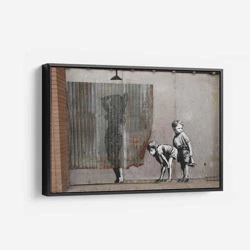 Vista 57 de Arte en lienzo de Banksy para pared, decoración del hogar, lienzo pre-estirado - varios tamaños