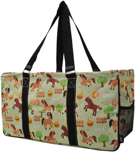 Vista 69 de NGIL Bolsa de comestibles reutilizable extra grande plegable de gran tamaño para comestibles, almacenamiento, picnic, playa, Estampado de vaca