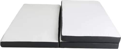 Vista 10 de Colchón plegable, colchón triple con funda transpirable y lavable, colchón plegable de 3 pulgadas para campamento, invitados, caravana, colchón