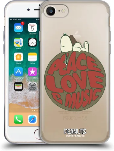 Vista 183 de Head Case Designs Funda de gel suave con licencia oficial de Peanuts Freak Flag Fly Woodstock 50th compatible con Apple iPhone 7 Plus/iPhone 8 Plus