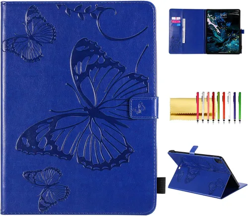 Vista 14 de Funda tipo folio para iPad Pro de 11 pulgadas 2018-2022, iPad Air de 11 pulgadas y 10.9 pulgadas, Techcircle Butterfly en relieve, funda inteligente