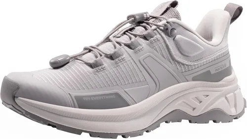 Vista 9 de NORTIV 8 Zapatos de senderismo ligeros Quick Lace para mujer rosa gris