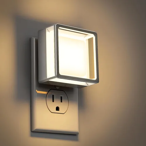 Vista 16 de DORESshop Luz nocturna LED, luces nocturnas enchufables a la pared (paquete de 2) con sensor de atardecer a amanecer, luces nocturnas regulables