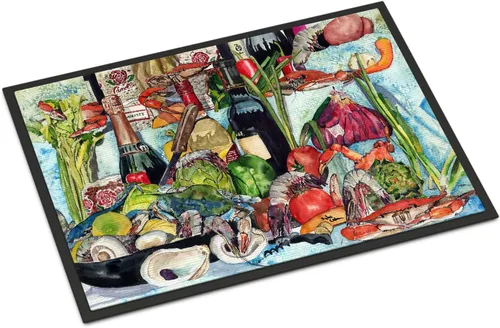 Vista 31 de Caroline's Treasures 1006MAT Pass Bait Shop - Felpudo de 18 x 27 pulgadas, para interiores y exteriores, para entrada, antideslizante, lavable