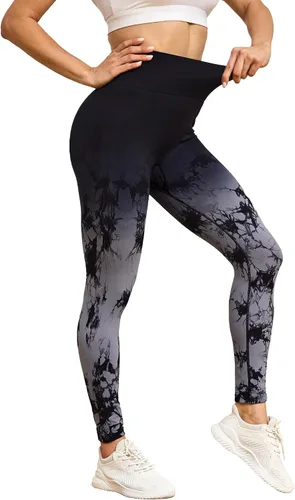 Vista 5 de GYMTITAN Leggings de levantamiento de glúteos sin costuras para mujer, leggings de entrenamiento de cintura alta, pantalones de yoga para gimnasio
