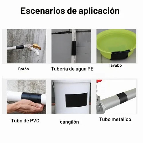 Vista 3 de WELSTIK Cinta impermeable para reparación de fugas, color negro, 4 x 60 pulgadas