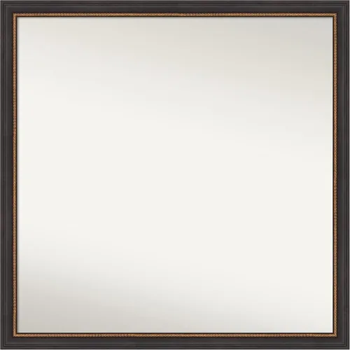 Vista 227 de Amanti Art Espejo de baño negro para sobre el fregadero, 23 x 23 pulgadas, espejo cuadrado negro Ashton, marco de madera tradicional mediano, se