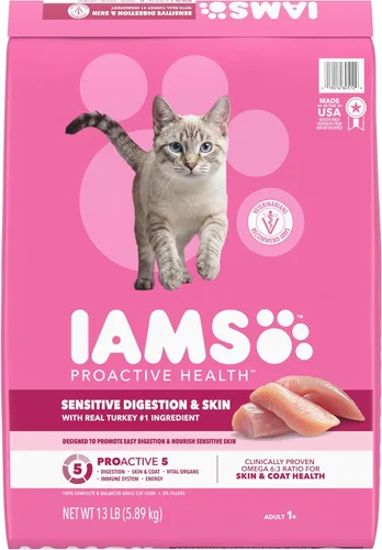 Vista 12 de IAMS Proactive Health Sensitive Digestion Alimento seco para gatos, pavo