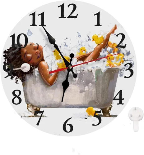 Vista 17 de LOKMU Reloj de pared silencioso sin tictac de 10 pulgadas, reloj redondo decorativo para sala de estar, cocina, hogar, baño, dormitorio, oficina