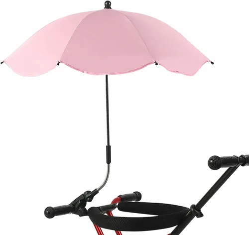 Vista 15 de TITA-DONG Paraguas para silla con abrazadera, silla de playa ajustable universal, con protección UV, sombrilla para silla de patio, silla de playa