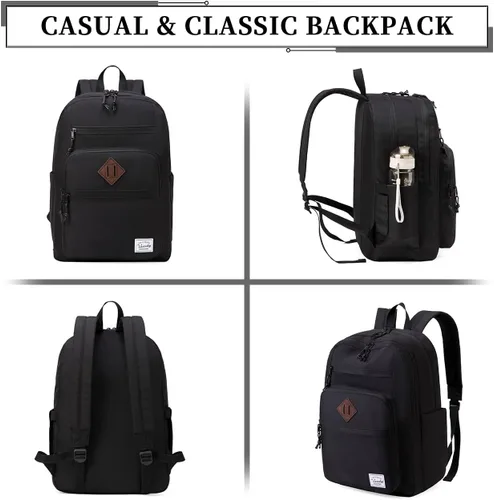 Vista 7 de VASCHY Mochila escolar para hombre, unisex, grande, mochila escolar informal para escuela secundaria, universidad, adolescentes, viajes, trabajo