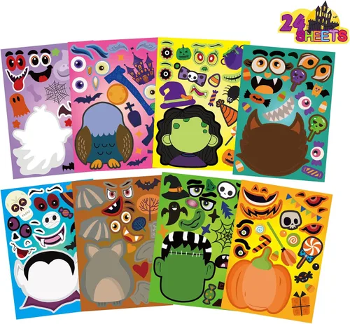 Vista 11 de 4th of July Independence Day Make-a-face Stickers Patriotic Crafts Stickers for Kids, Make Your Own Sticker, Fourth of July American