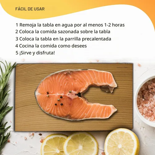 Vista 6 de Paquete de 9 tablones de cedro rojo occidental para asar salmón, tablones de parrilla de 7 x 3.7 pulgadas, accesorios de barbacoa para asar