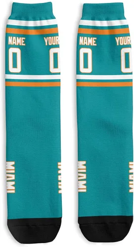 Vista 5 de Calcetines personalizados para hombre, número y nombre de los fanáticos del fútbol, regalos personalizados para hombres y mujeres