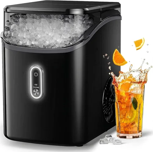 Vista 18 de Máquinas de Hielo de Encimera Silonn, 9 Cubos Listos en 6 Minutos, 26 libras en 24 Horas, Máquina de Hielo Autolimpiante con Pala para Hielo