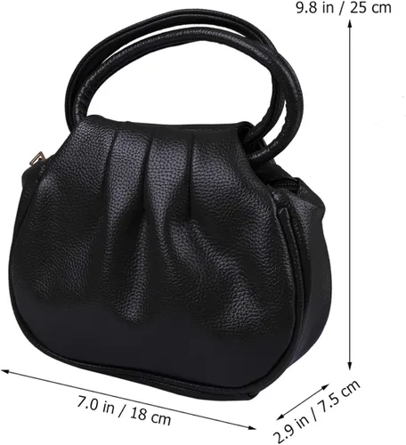 Vista 9 de TENDYCOCO Bolso casual para mujer Mini bolsa de dumpling Bolso de embrague PU para compras boda cóctel (rojo)