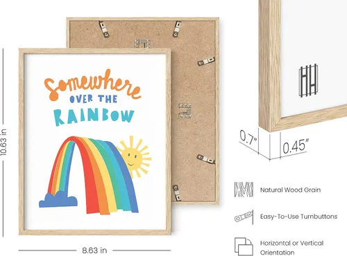 Vista 3 de HAUS AND HUES Citas inspiradoras para niños (marco beige, inspiradoras, 8 pulgadas de largo x 10 de ancho)