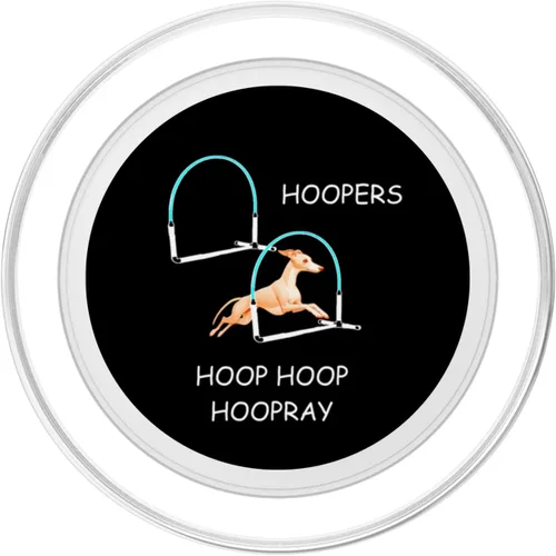 Vista 2 de Dog Agility - Hoopers para perros Greyhound Whippet - Hoop Hoopray PopSockets MagSafe PopGrip para iPhone