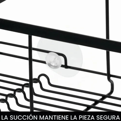 Vista 4 de iDesign - Cesta de metal sobre el baño, colección Everett, 12.08 x 10.2 x 6.64 pulgadas, negro mate