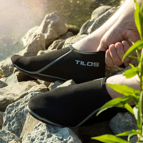 Vista 5 de Tilos 3mm Ankle Neoprene Socks - Hypoallergenic, Non-Slip, Durable Water Socks for Diving, Snorkeling, Water Aerobics & More