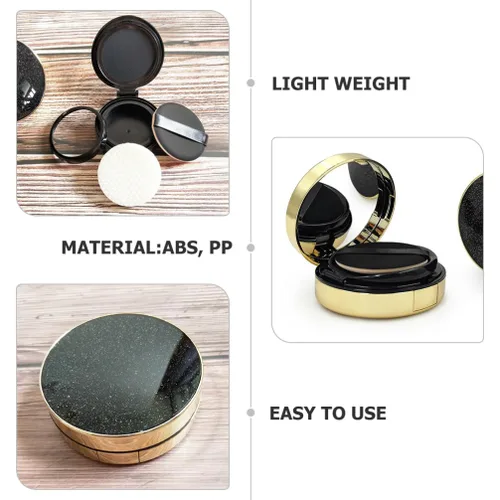 Vista 2 de FOMIYES Estuche robusto 2pcs envases de polvo vacíos Fundación Suelta Puff Box Estuche de maquillaje de viaje recargable