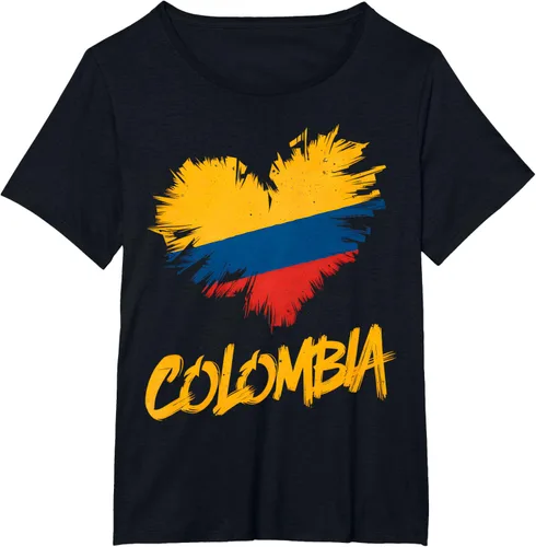Vista 30 de Camiseta con la bandera del corazón de Colombia
