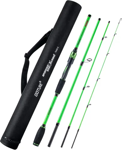 Vista 22 de Goture Cañas de Pescar de Viaje, Caña de Pescar de 4 Piezas con Estuche/Bolsa, Caña de Casting/Spinning, Caña Baitcasting Ultraligera de 7 Pies