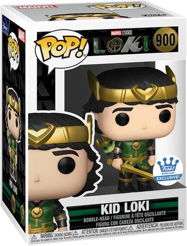 Vista 2 de Funko Pop! Marvel Kid Loki Metallic #900 Funko Shop Exclusivo
