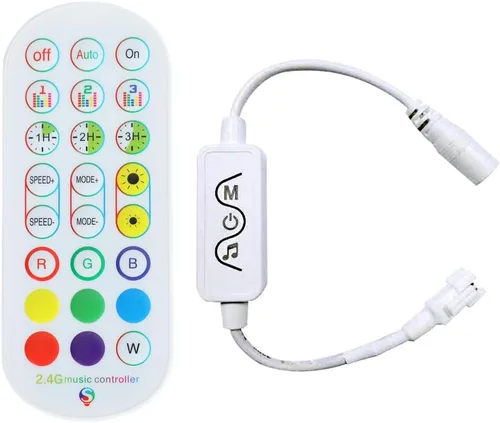 Vista 4 de WS2812B WS2811 WS2813 WS2815 1903 16703 Controlador de tira LED para módulo LED, conector JST de 3 pines 1 a 2 Bluetooth/Música APP/Control remoto
