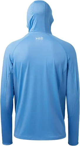 Vista 3 de BASSDASH UPF 50+ - Camisa de pesca de manga larga para hombre con máscara UV cuello polaina sudadera con capucha