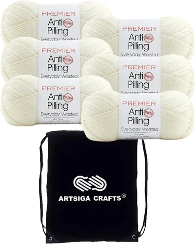 Vista 44 de Premier Yarns Antibolitas para todos los días Blancanieves 100-1 Dn100-1-Snow-White