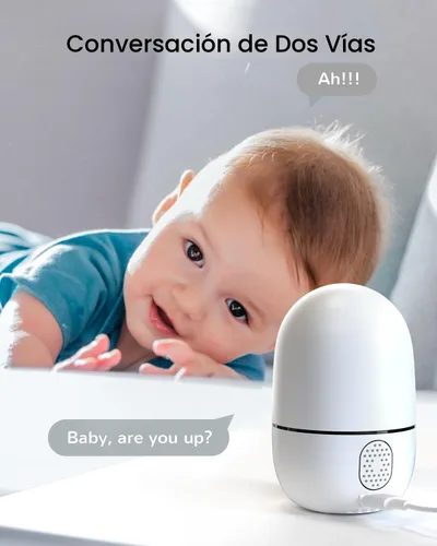 Vista 6 de virtavo Cámara WiFi de Seguridad XD1 para Interiores, No Requiere Suscripción, Monitor de Bebé y Cámara para Mascotas PTZ de Lente Dual 360°
