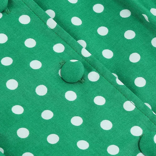 Vista 5 de Vestido de cóctel sin mangas vintage de los años 50 y 60 para mujer, vestido de fiesta de graduación con cinturón y lunares florales Audrey