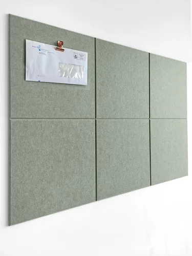Vista 28 de Tabla de corcho alternativa de 24 x 36 pulgadas, paquete de 6 azulejos de pared de fieltro con pestañas adhesivas extraíbles seguras, tableros