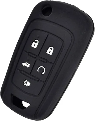 Vista 3 de LemSa 2 fundas de goma de silicona para llavero con control remoto sin llave, protector para Chevrolet Camaro Cruze Chevy Equinox Sonic Terrain