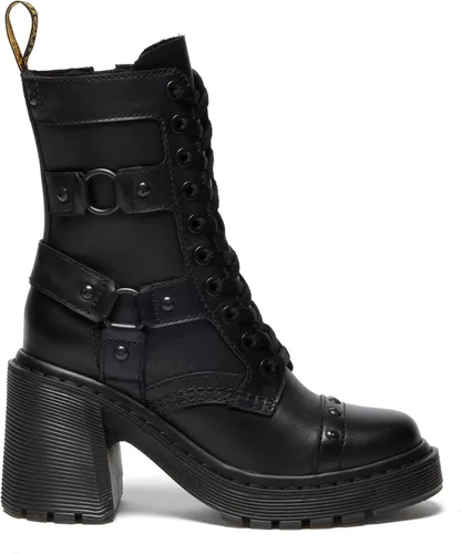 Vista 6 de Dr. Martens Botas de cuero con tiras y tacón ancho estilo flare para mujer Chesney