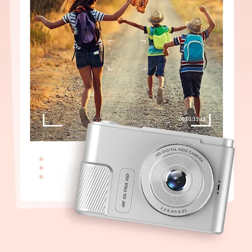 Vista 4 de Cámara digital, cámara de enfoque automático 4K para vlogging, cámara digital de zoom digital de 48 MP 16X con pantalla de 2.4 pulgadas, cámara