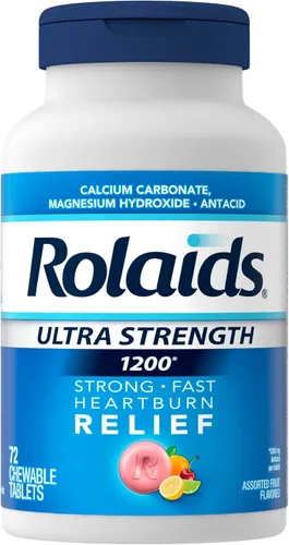 Vista 10 de Rolaids Tabletas masticables antiácidos ultra fuertes, frutas surtidas, 72