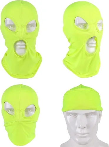 Vista 2 de Máscara facial completa de 3 agujeros, para mujeres y hombres, pasamontañas para motocicleta, bicicleta, caza, ciclismo, gorra de esquí