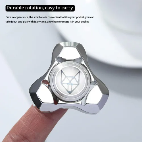 Vista 2 de Juguetes giratorios giratorios de metal para adultos, de acero inoxidable, pequeño, pequeño, giroscopio, mano, giroscopio, rodamientos silenciosos