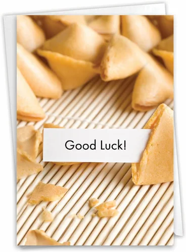 Vista 13 de NobleWorks - Tarjeta de papel de buena suerte con sobre de 5 x 7 pulgadas (1 tarjeta) Good Luck Wish C10049GLG
