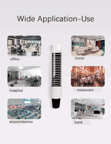 Vista 5 de Portavasos desechable grande montado en la pared, dispensador de tazas, organizador de vasos de papel o plástico, incluye imán para fijar