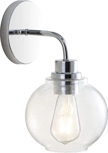 Vista 8 de JONATHAN Y Lámpara de pared LED de bronce aceitado de 6.5 pulgadas para baño, pantalla de vidrio sembrado transparente, accesorio industrial