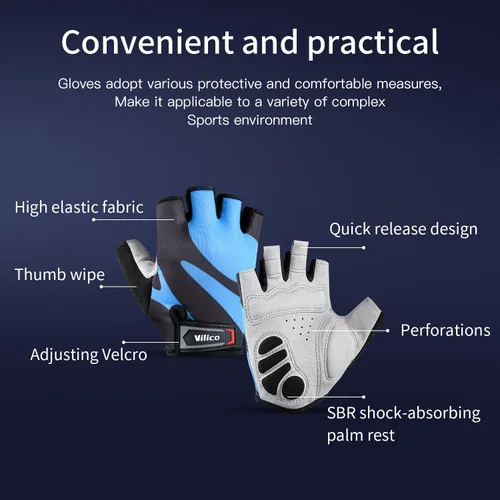 Vista 6 de Guantes de ciclismo sin dedos para hombres y mujeres guantes de bicicleta para hombres Accesorios de bicicleta de ciclismo, guantes para bicicleta