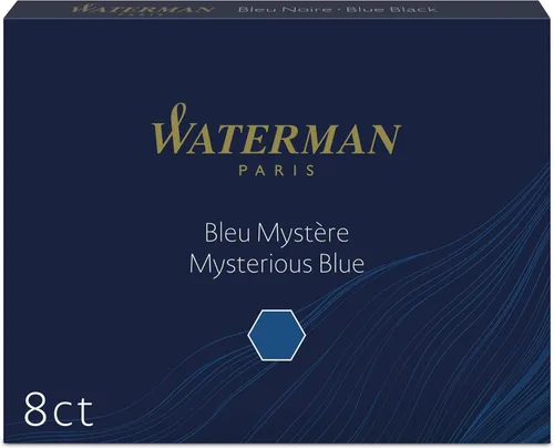 Vista 7 de Waterman - Cartuchos de tinta para pluma estilográfica, largos, azul misterioso, 8 unidades (paquete de 2)