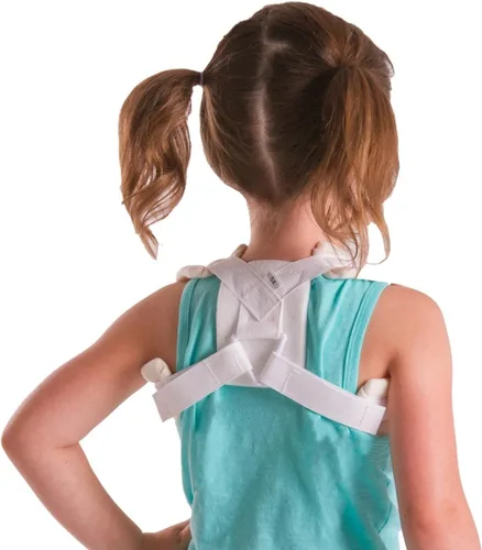 Vista 7 de BraceAbility Fractura de clavícula pediátrica Figure-8 Brace para fractura de clavícula en niños pequeños (XS)