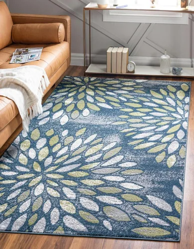 Vista 19 de Unique Loom Sumter Collection - Alfombra Rhett (2 pies x 6 pies, gris/azul marino)